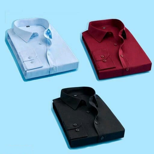 Combo of 3 Casual Men's Shirts - Multicolor Cotton Blend (Size S)