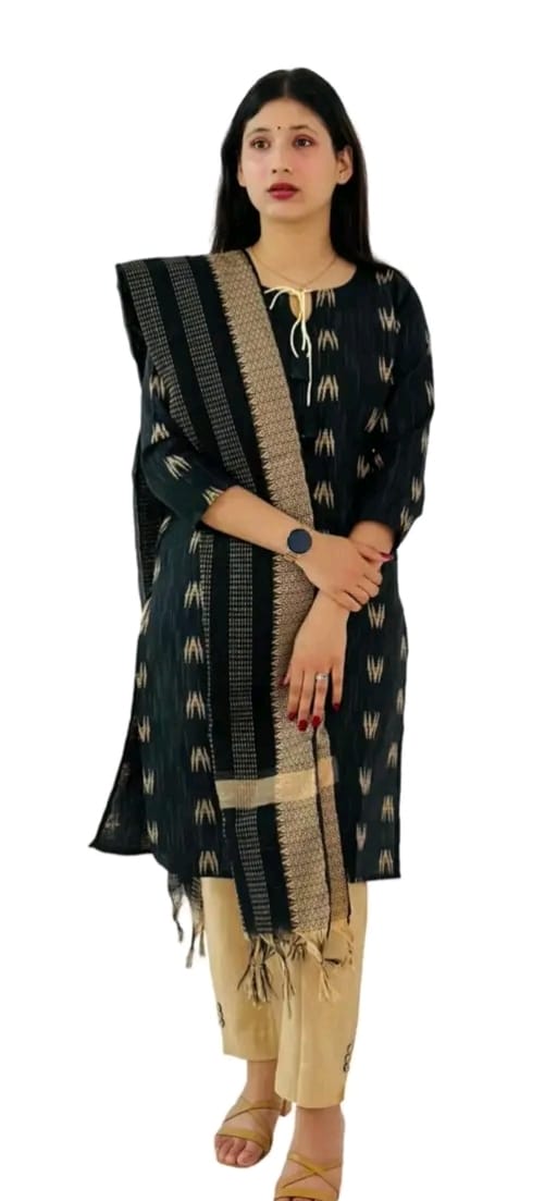 Women's Kurti with Pant and Dupatta Set | Green | XXL | Ethnic Wear