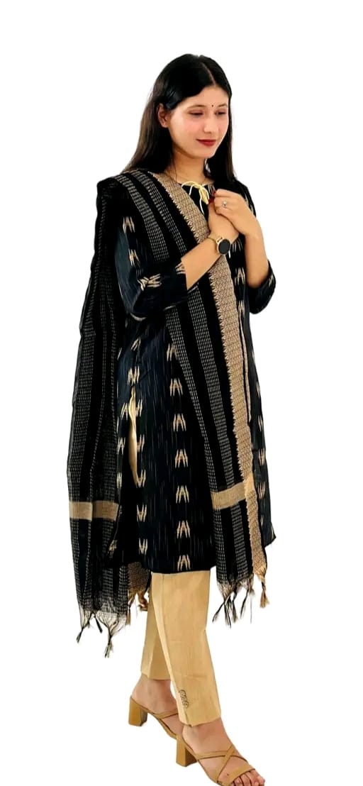 Women's Kurti with Pant and Dupatta Set | Green | XXL | Ethnic Wear