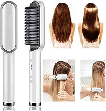 Electric Hair Straightener Brush with 5 Temperatures