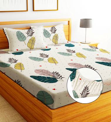 Premium Microfiber Printed Double Bedsheet with 2 Pillow Covers - Soft & Comfortable