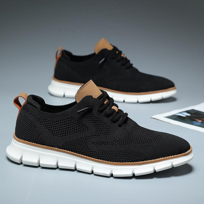 Men'S Mesh Sneakers Oxfords Business Casual Walking Shoes Tennis Comfortable，Sporty Lightweight Breathable Running Shoes for Exercise & Daily Wear Closed Trainer Boy Training Runner Athletic Footwear Block Shoes Outdoorfun