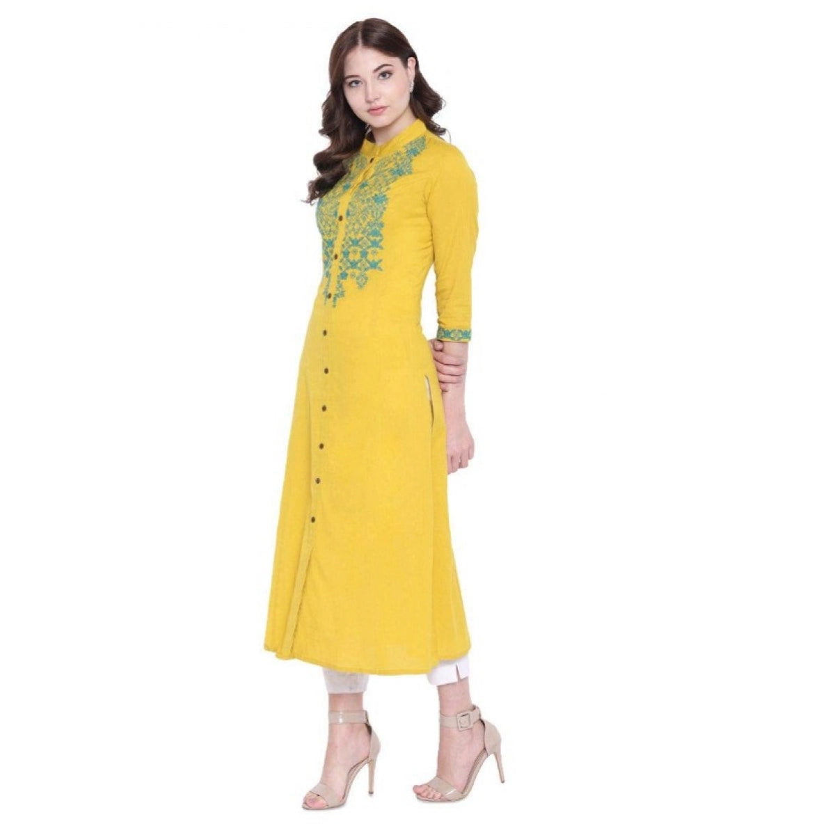 Women's Khadi Embroidered Kurti