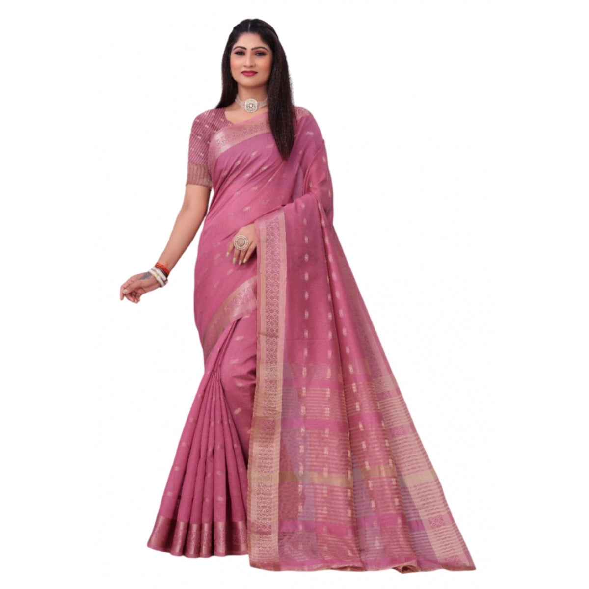 Women's Premium Silk Saree With Unstitched Blouse - Traditional Wedding Collection (5.5m)