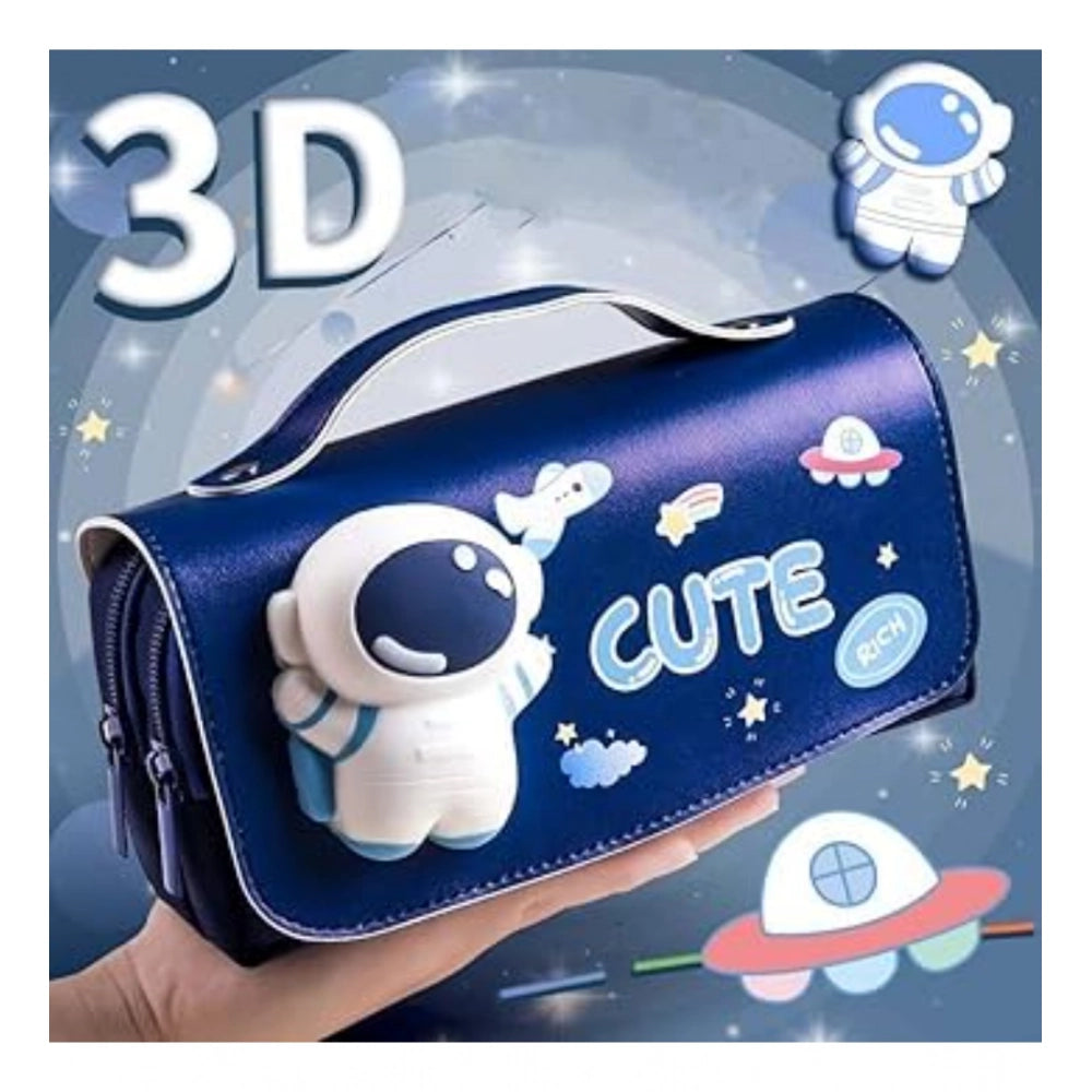 Polyester 3D Pencil Pouch Stationary Storage Box for Kids