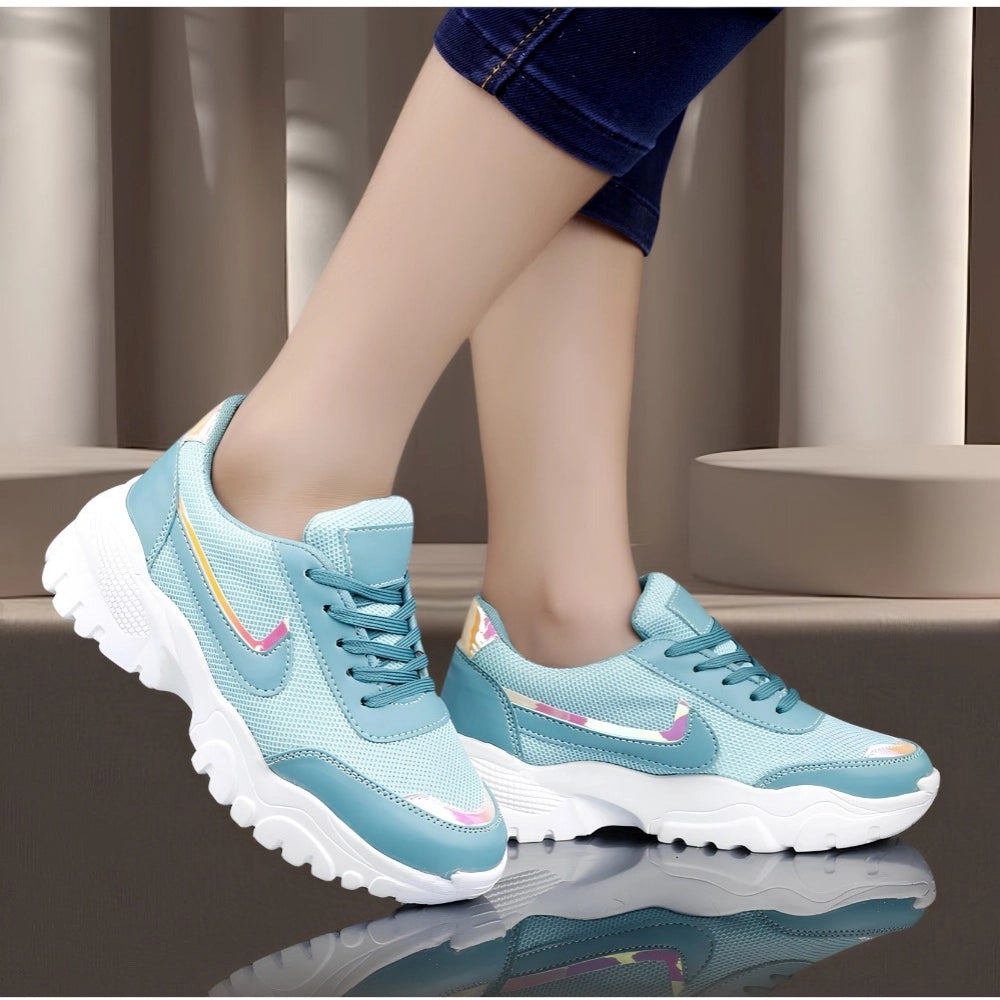 Women's Casual Mesh Printed Lace-Ups Shoes