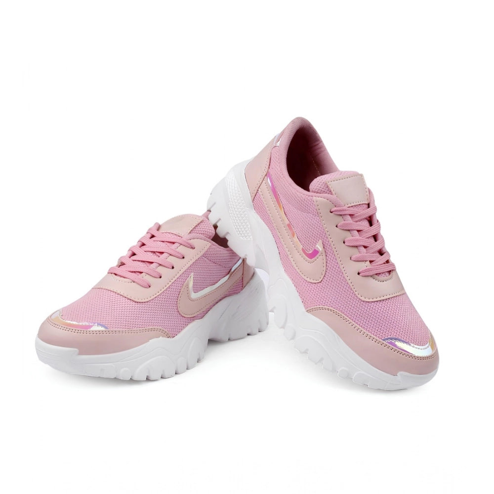 Women's Casual Mesh Printed Lace-Ups Shoes