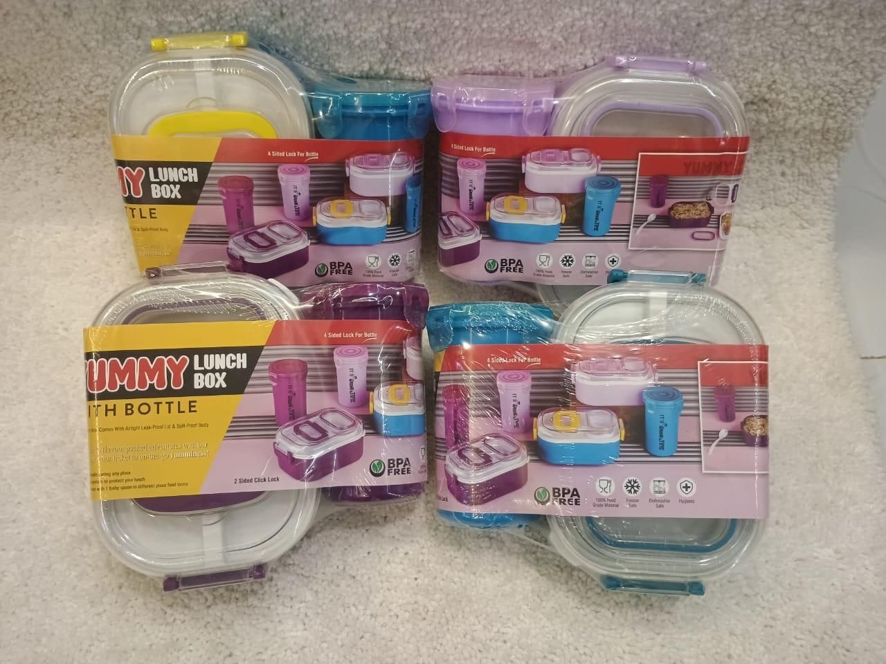 Lunchbox with Bottle Leak Proof & BPA Free - Perfect Lunchbox Pack of 2