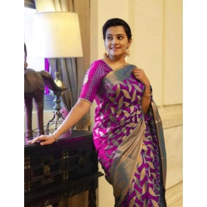 Women's Premium Silk Saree With Unstitched Blouse - Traditional Wedding Collection (5.5m)