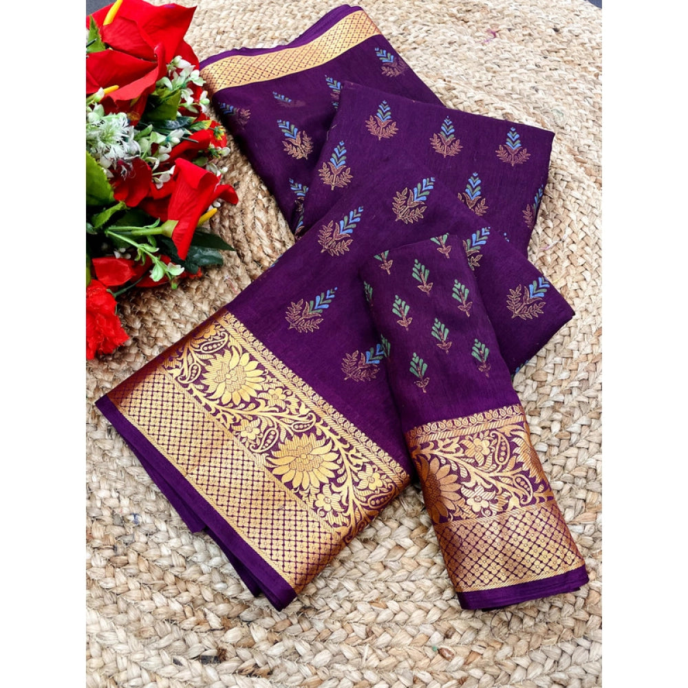 Women's Digital Dolla Silk Printed Saree With Unstitched Blouse 5.5Mtr