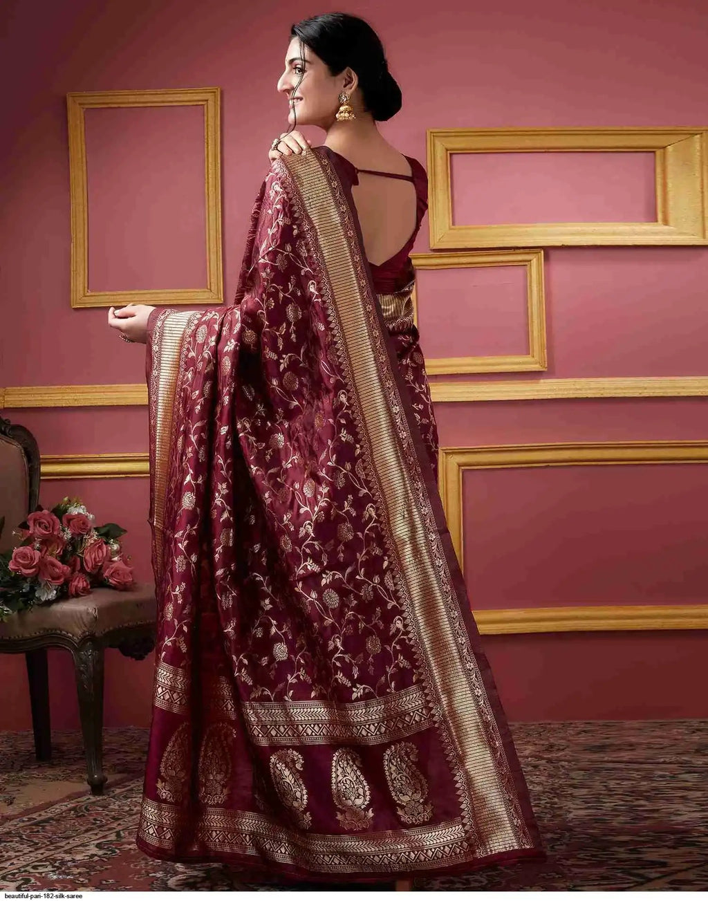 Beautiful Pari 182 Silk Saree | Brown
