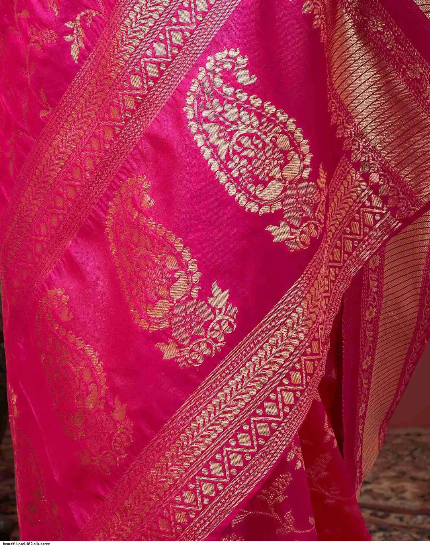 Beautiful Pari Silk Saree | Pink | Design 182