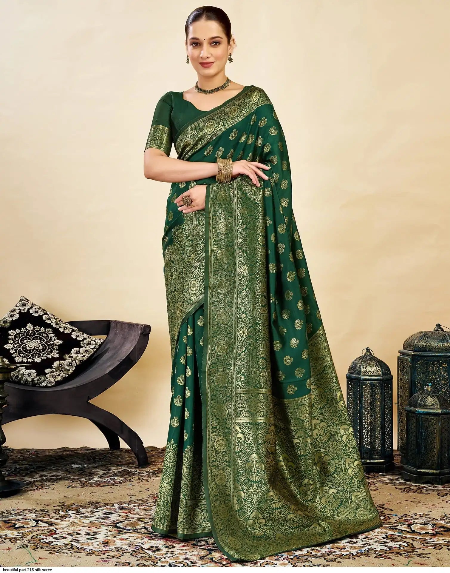 Beautiful Pari Silk Saree 216 Green