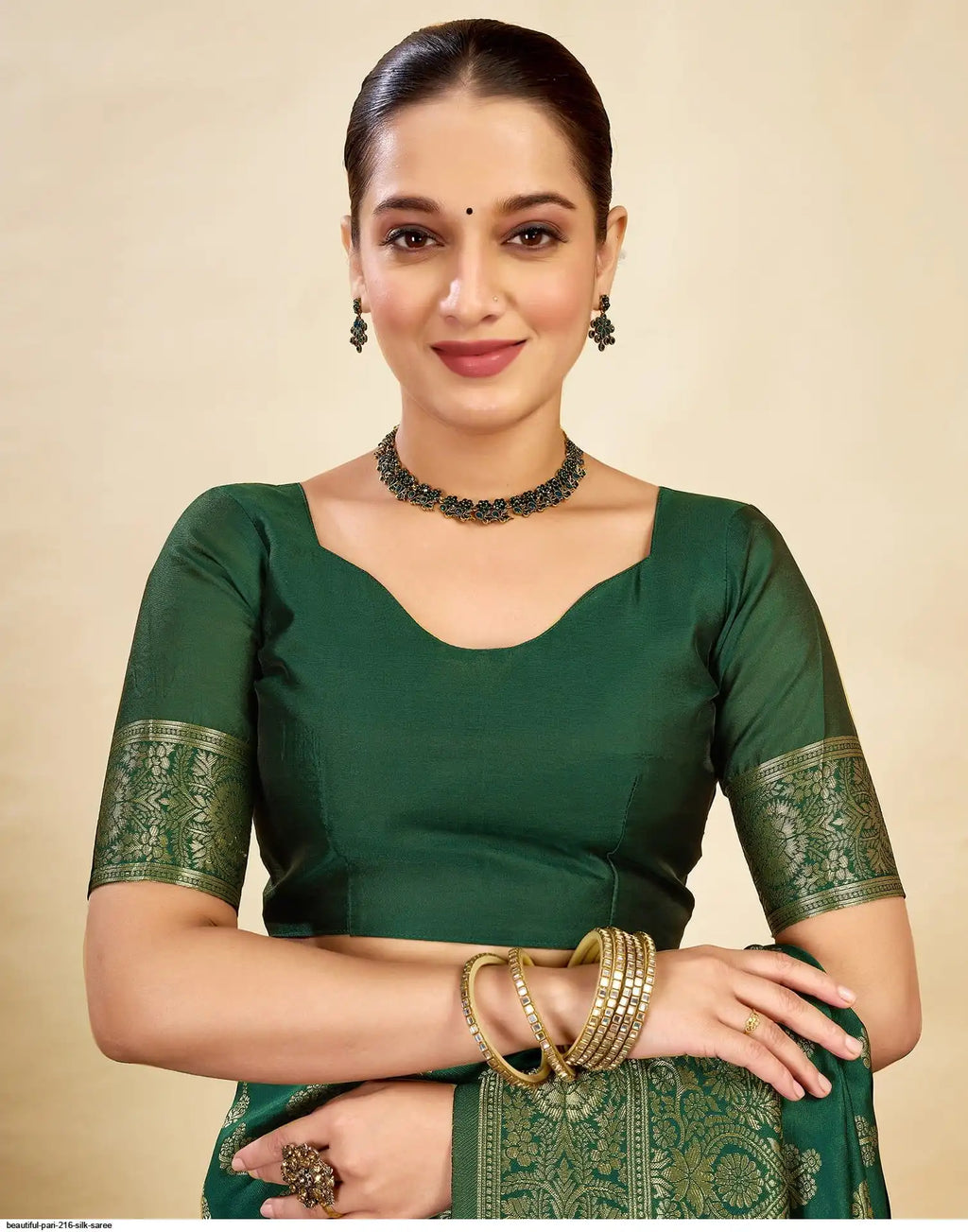 Beautiful Pari Silk Saree 216 Green