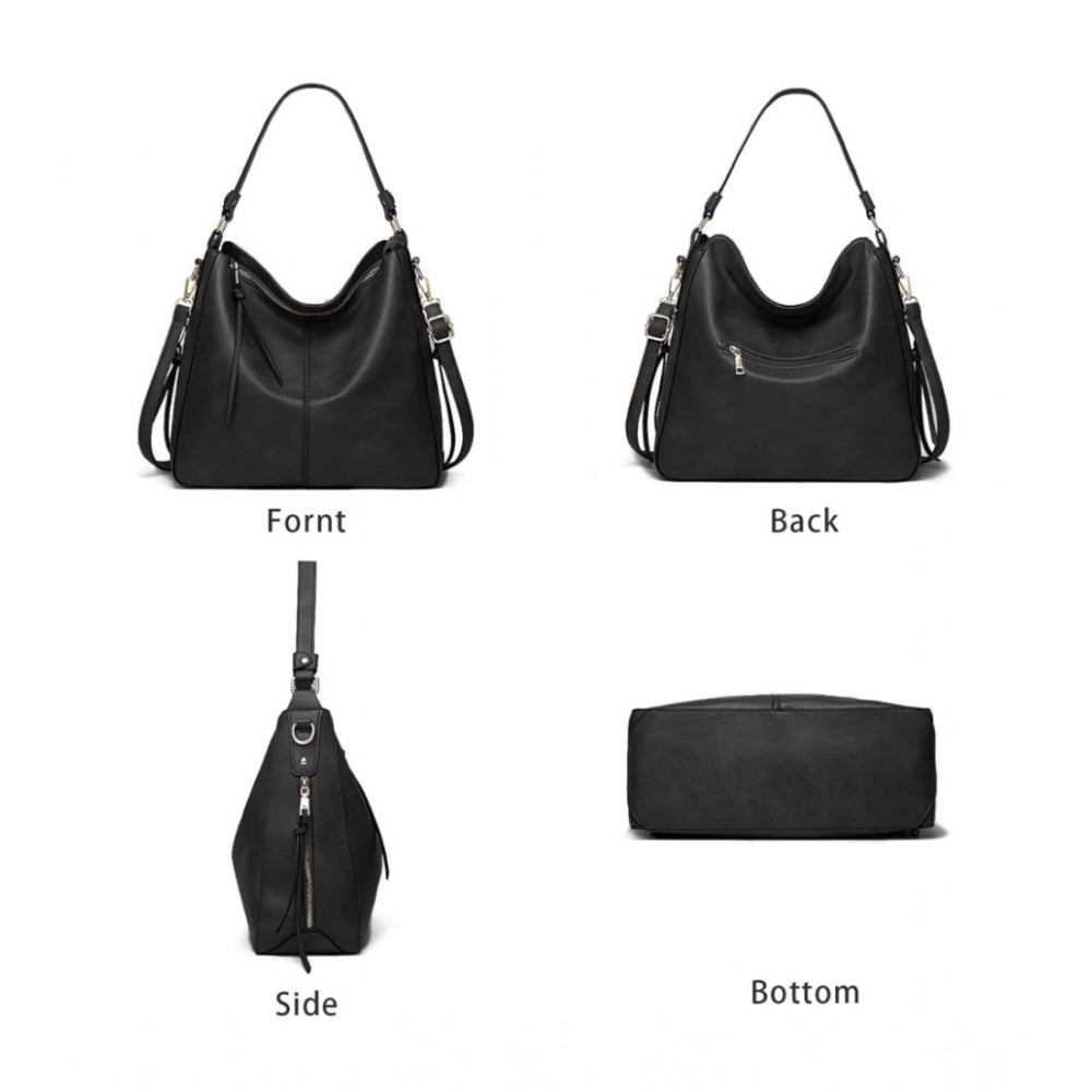 Women's PU Leather Zipper Handbag