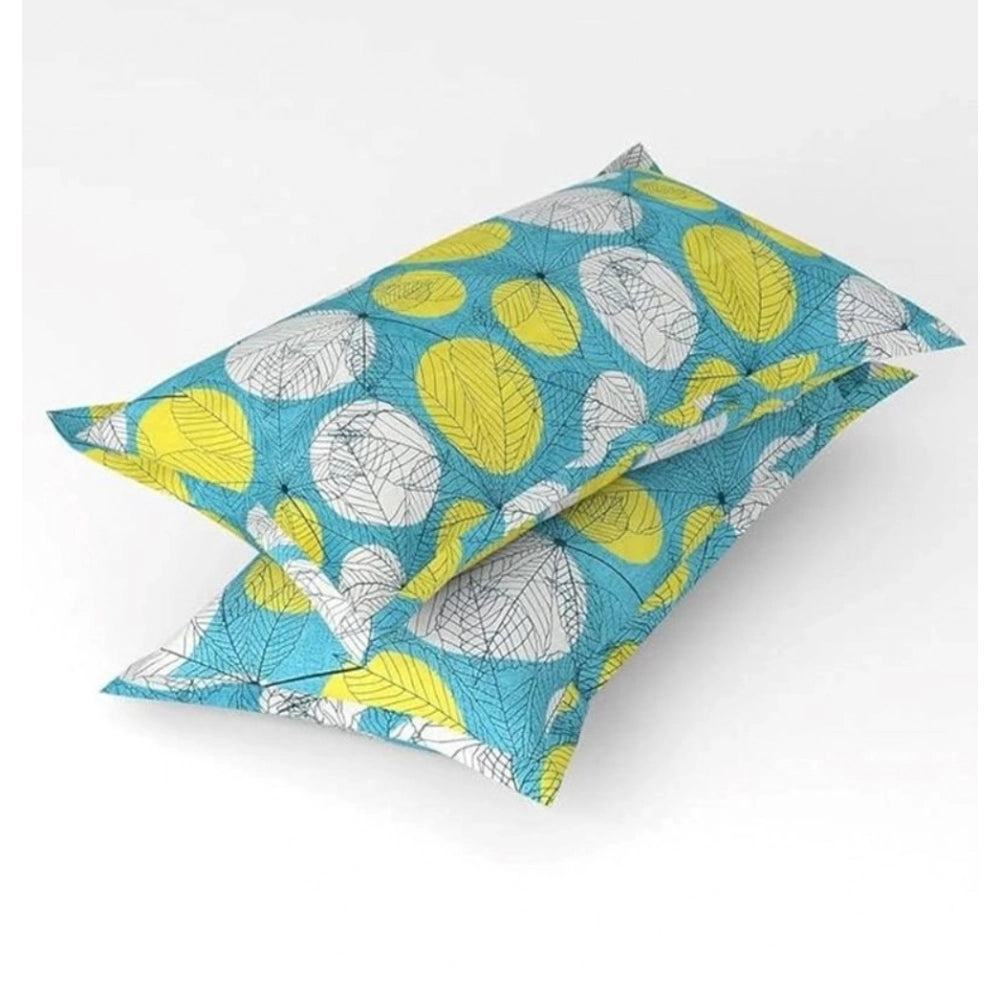 Microfiber Floral Printed Double Bedsheet with 2 Pillow Covers