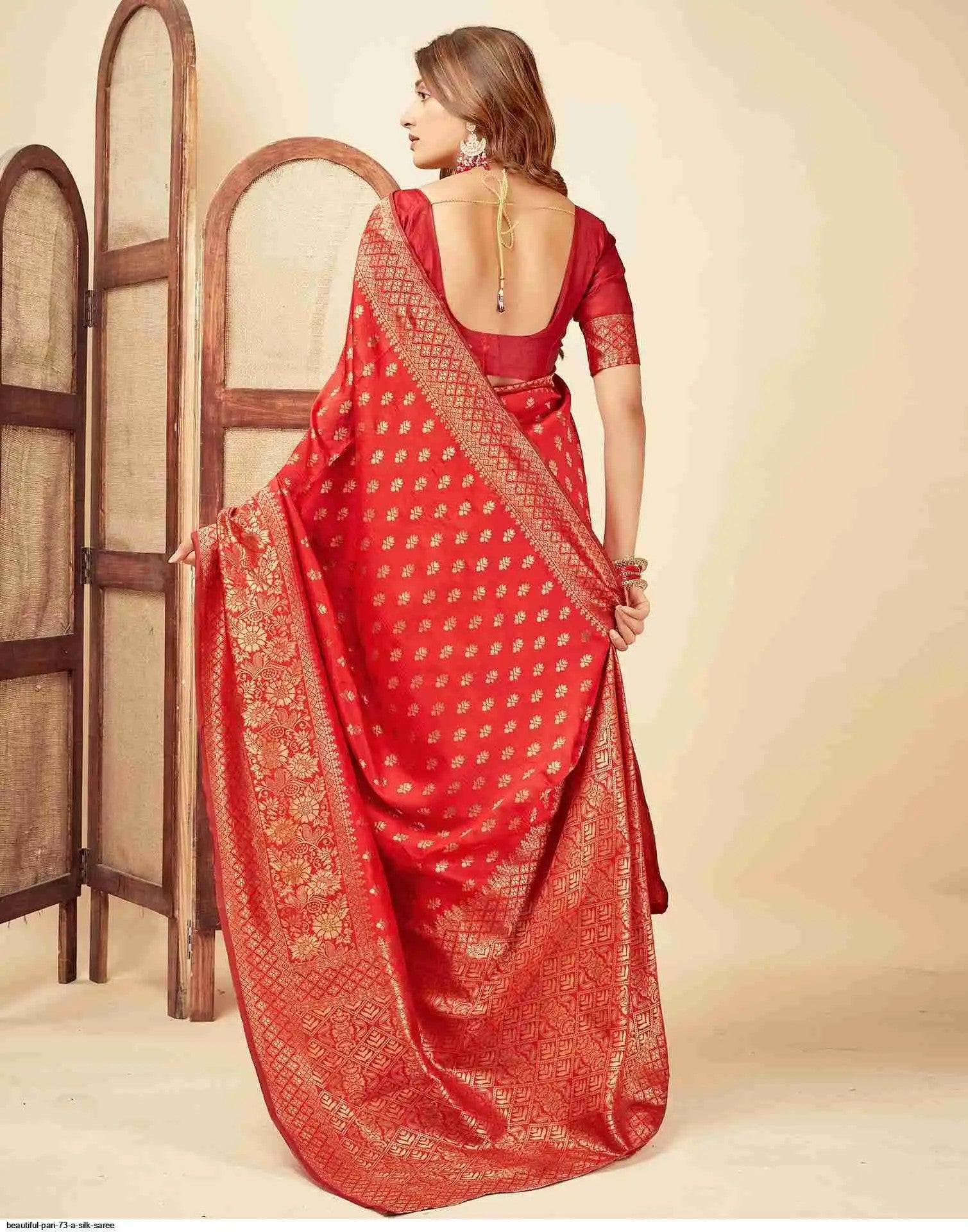 Beautiful Pari 73 A Silk Saree I Red