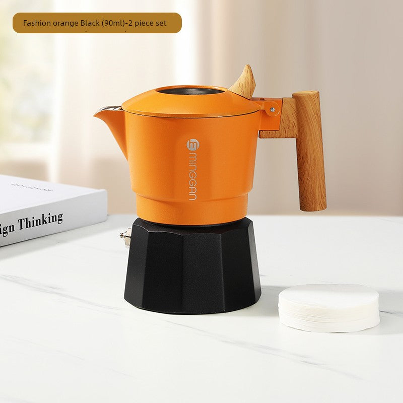 Mongdio Moka Pot Double Valve Coffee Percolator Espresso Coffee Machine For Home Small Coffee Extraction Pot
