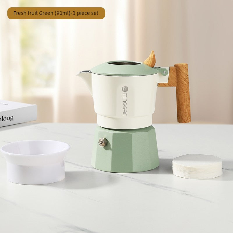 Mongdio Moka Pot Double Valve Coffee Percolator Espresso Coffee Machine For Home Small Coffee Extraction Pot