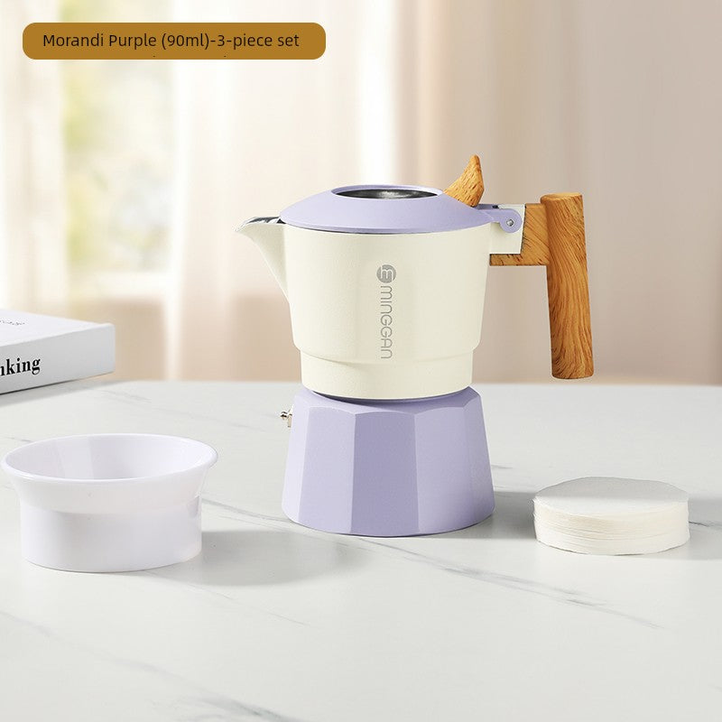 Mongdio Moka Pot Double Valve Coffee Percolator Espresso Coffee Machine For Home Small Coffee Extraction Pot