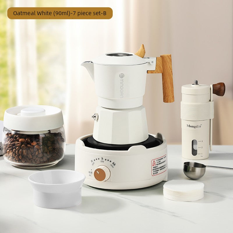 Mongdio Moka Pot Double Valve Coffee Percolator Espresso Coffee Machine For Home Small Coffee Extraction Pot