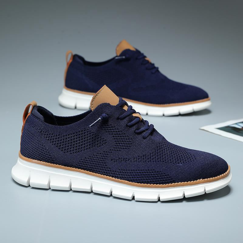 Men'S Mesh Sneakers Oxfords Business Casual Walking Shoes Tennis Comfortable，Sporty Lightweight Breathable Running Shoes for Exercise & Daily Wear Closed Trainer Boy Training Runner Athletic Footwear Block Shoes Outdoorfun
