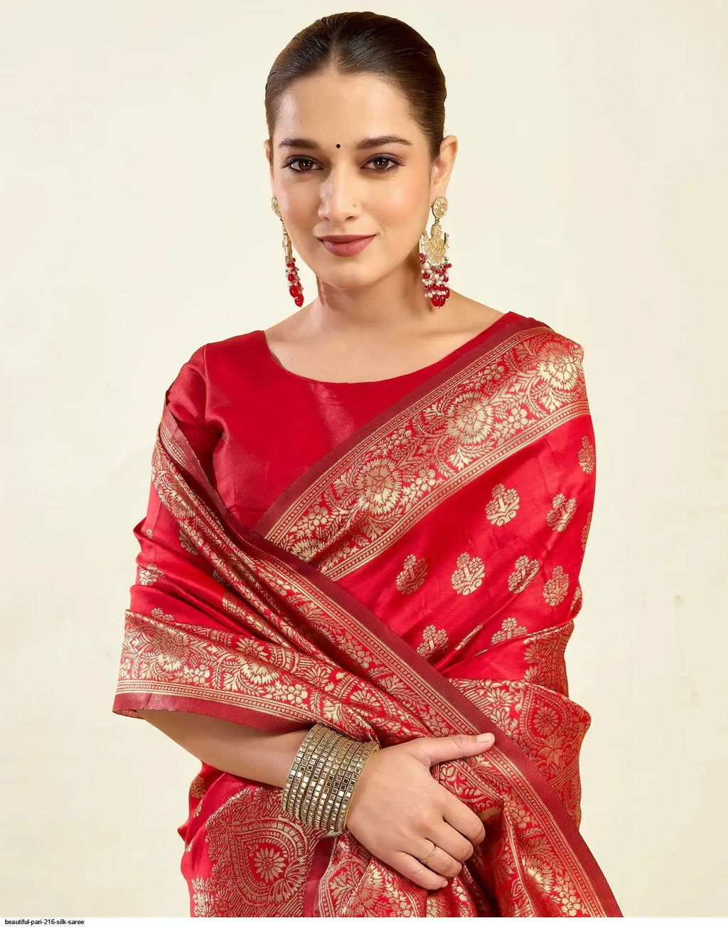 Beautiful Pari Silk Saree 216 Red