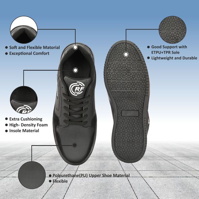 Anjrs Men's Sports Running Casual Shoes - Comfortable Athletic Footwear