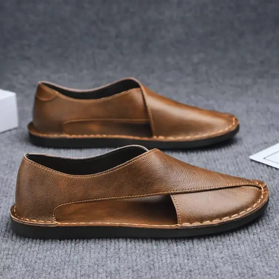 Aerowalk Men's Tan Peshawari Sandals | Ethnic Footwear
