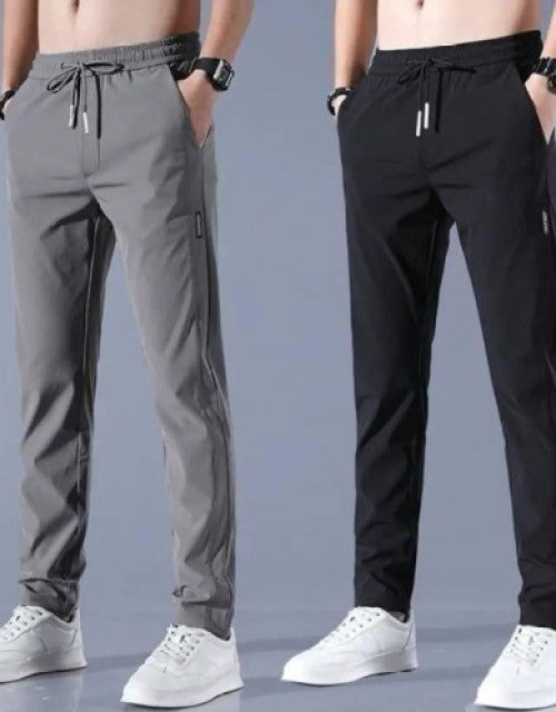 Men Solid  Track Pants ( Pack Of 2 )